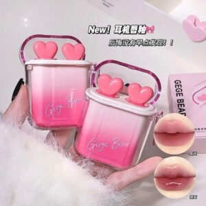 Gege Bear Heart Beating Earbuds Lip Gloss (2 lip gloss in one pack)
