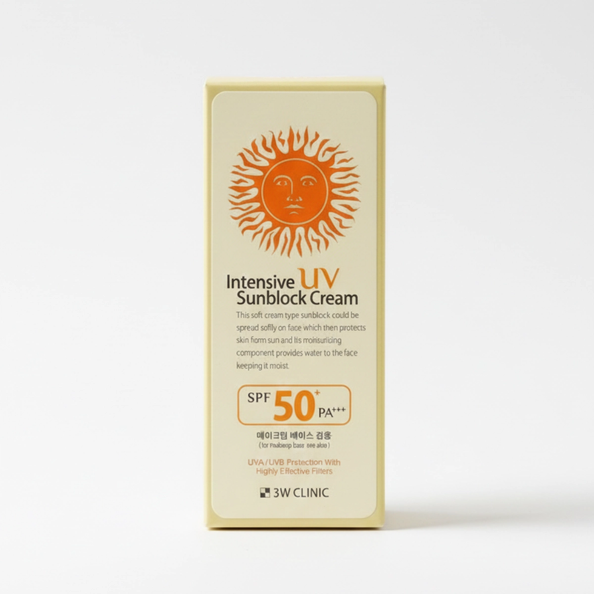 3W Clinic Intensive UV Sunblock Cream SPF50 and Pa and ++
